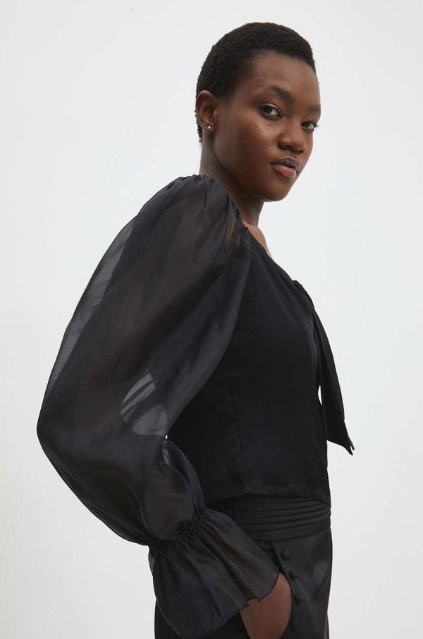Answear Lab Majica Answear Lab ženska, črna barva