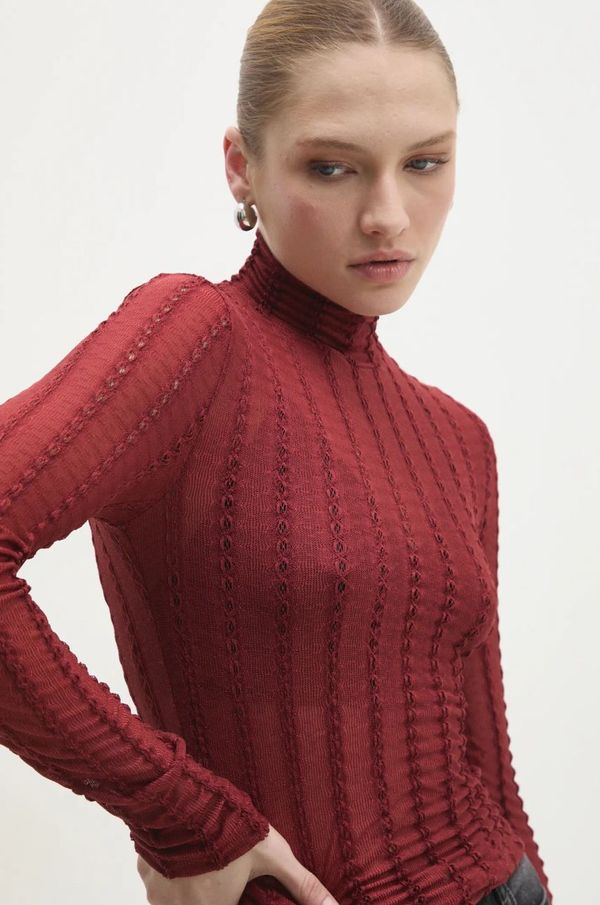 Answear Lab Majica Answear Lab ženska, rdeča barva