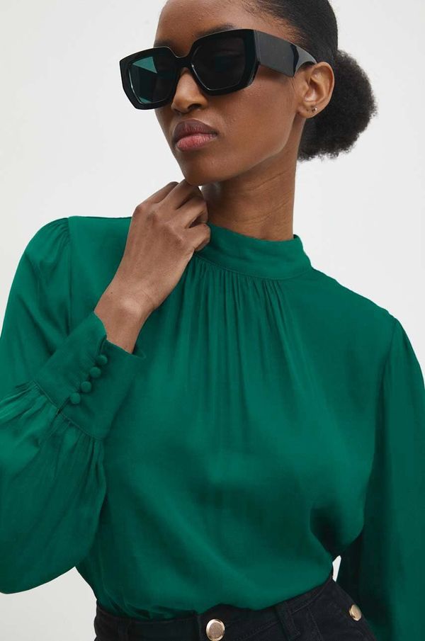 Answear Lab Majica Answear Lab ženska, zelena barva