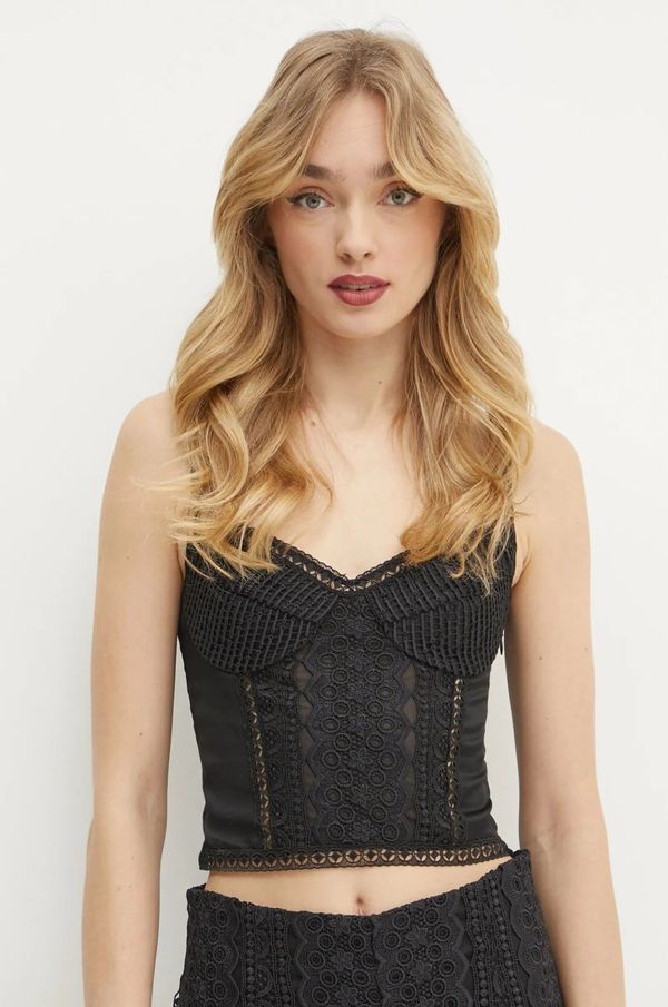 Charo Ruiz Ibiza Majica Charo Ruiz Ibiza Sannie ženska, črna barva, 256102