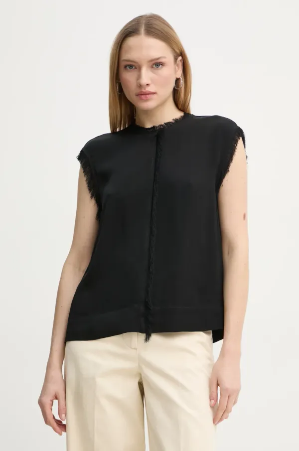 Day Birger et Mikkelsen Majica Day Birger et Mikkelsen Lise ženska, črna barva, DAY65243713