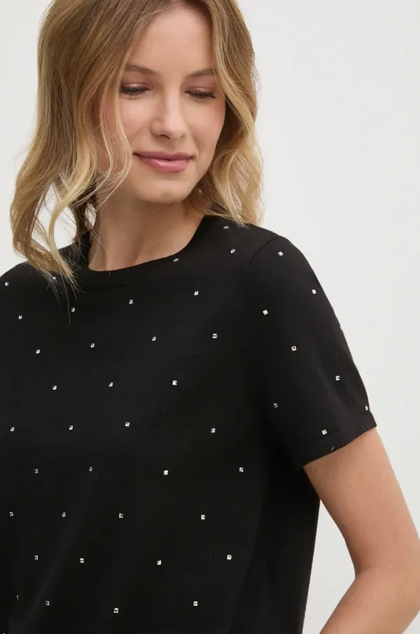 DKNY Majica Dkny ženska, črna barva, DJ4R0437