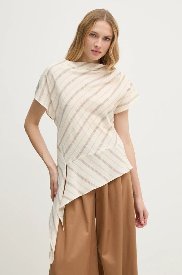 Hoss Intropia Majica Hoss Intropia ženska, bež barva, 5878037