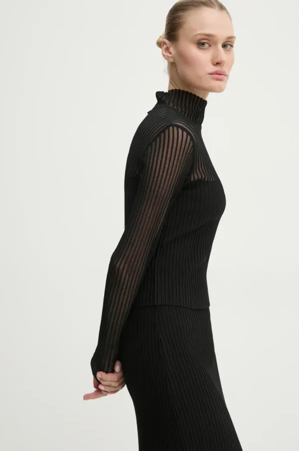 HUGO Majica HUGO ženska, črna barva, 50522572