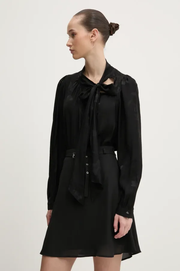 HUGO Majica HUGO ženska, črna barva, 50533846