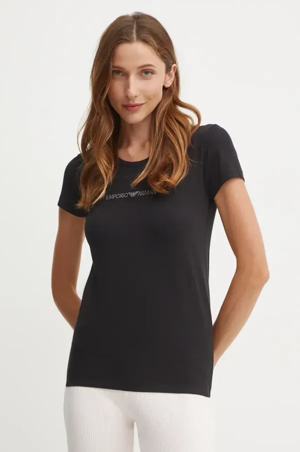 Emporio Armani Underwear Majica lounge Emporio Armani Underwear črna barva, 163139 4F223