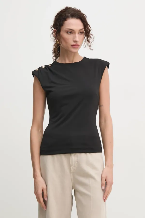 Marciano Guess Majica Marciano Guess REMI ženska, črna barva, 5RGP07 6263A