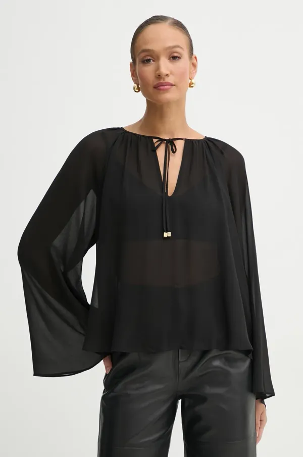 MICHAEL Michael Kors Majica MICHAEL Michael Kors ženska, črna barva, MR540R07R3