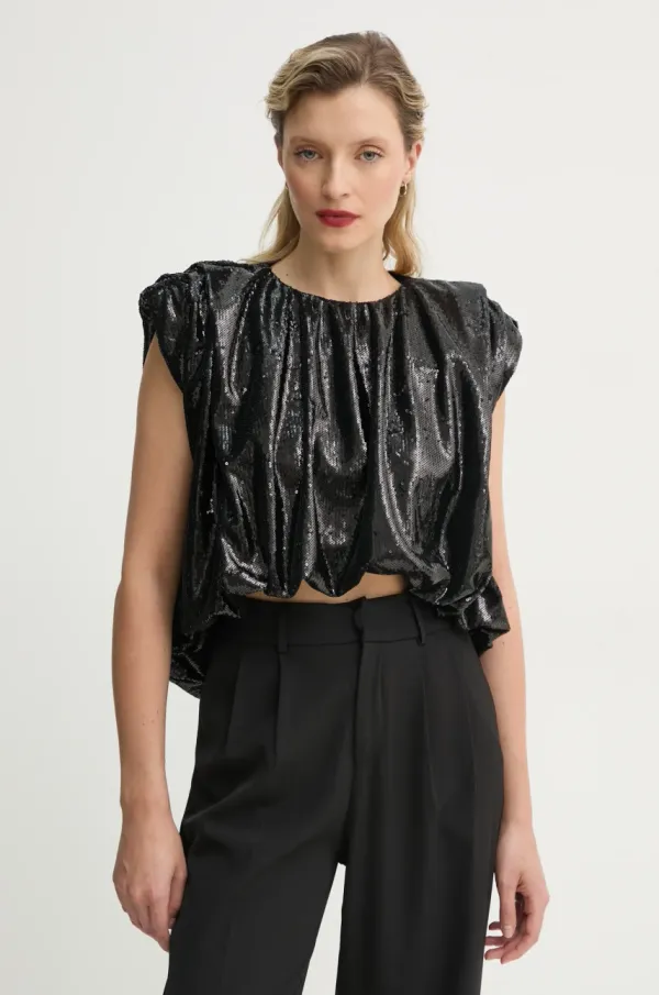 MMC STUDIO Majica MMC STUDIO ženska, črna barva, BLINK.TOP