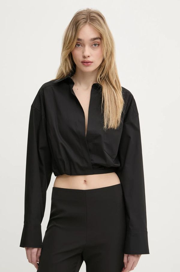 Moschino Jeans Majica Moschino Jeans ženska, črna barva, 0208 3227