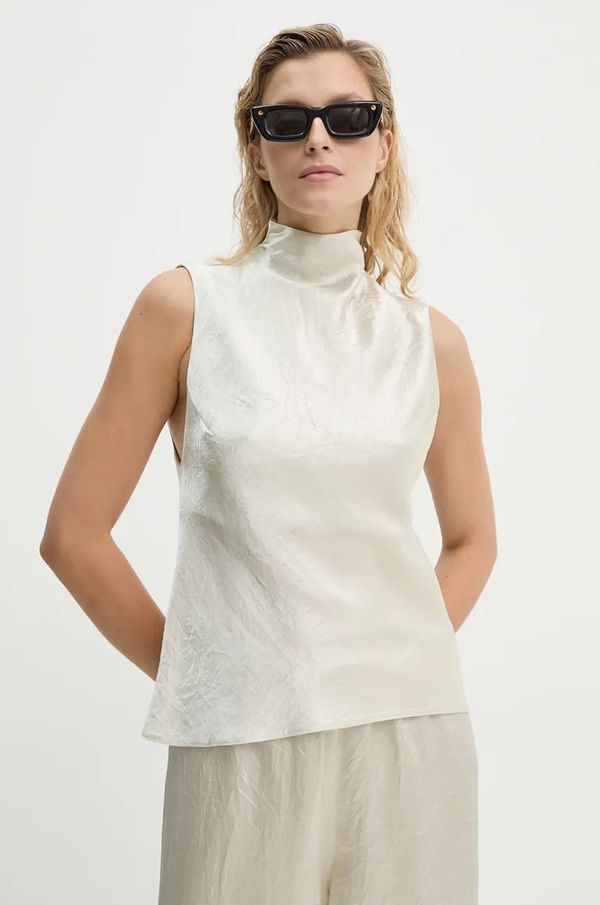 Nanushka Majica Nanushka COLSON ženska, bež barva, NW24PFTP12571