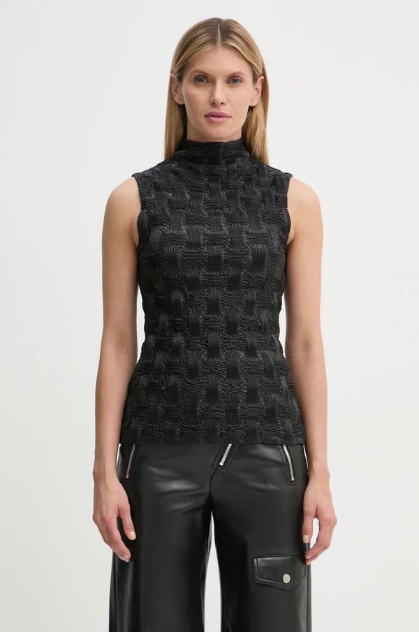 Nanushka Majica Nanushka HARRIET ženska, črna barva, NW24FWTP32400