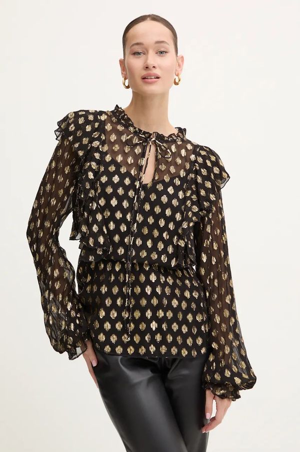 Never Fully Dressed Majica Never Fully Dressed Primrose Blouse ženska, črna barva, NFDTO1459
