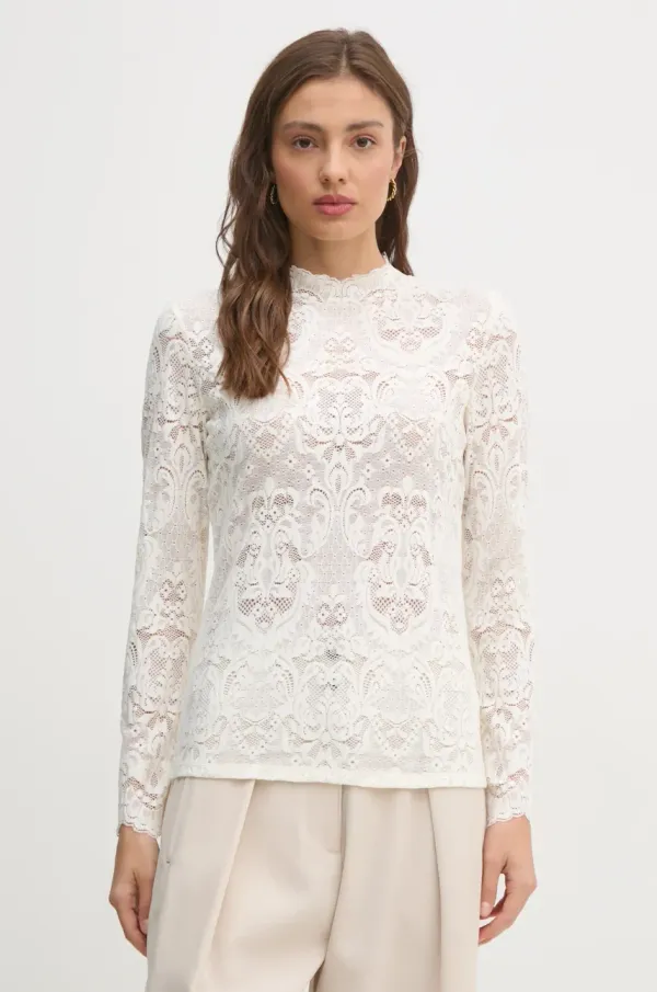 OUI Majica OUI ženska, bež barva, 91003