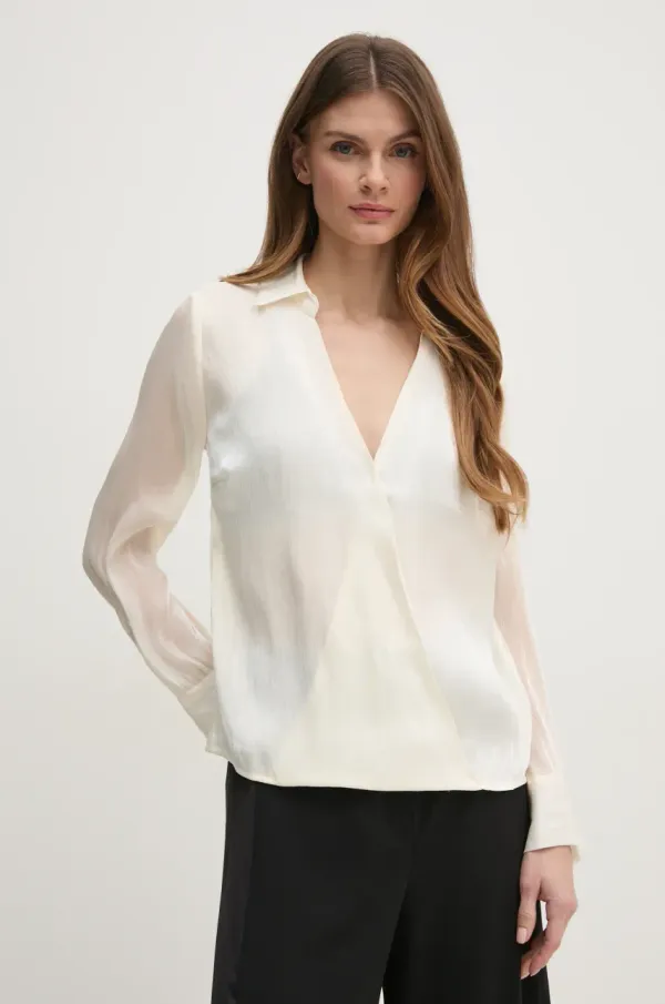 Pedro del Hierro Majica Pedro del Hierro ženska, bež barva, 6638239