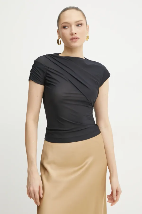 Pinko Majica Pinko ženska, črna barva, 104836 A2H1