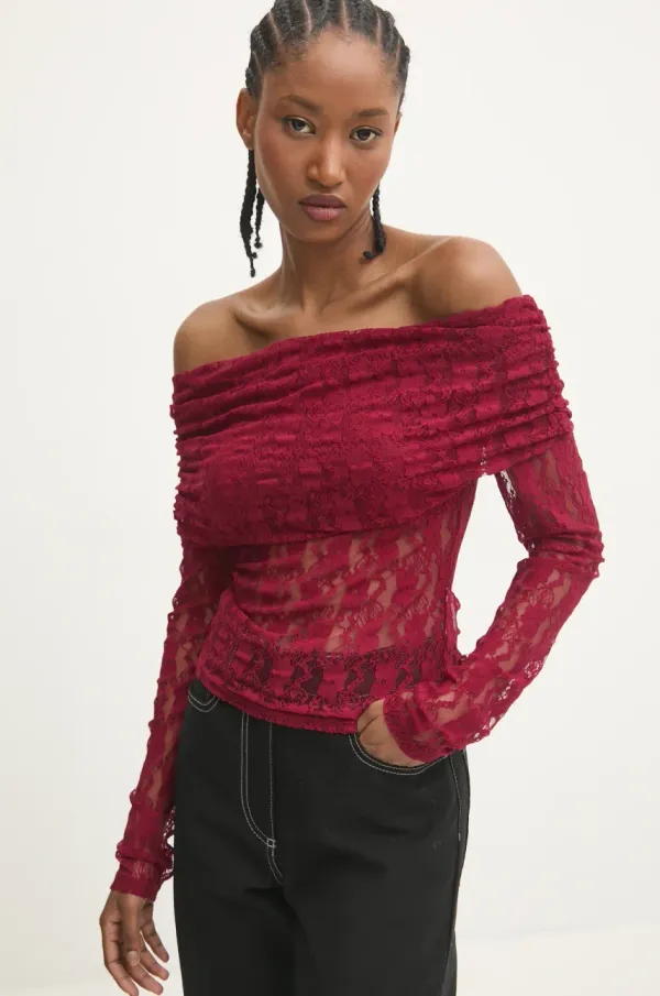 Rotate Majica Rotate 0 ženska, bordo barva, 1132732197