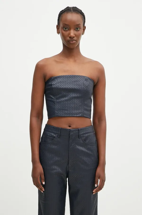 Rotate Majica Rotate Braided ženska, mornarsko modra barva, 1128552318