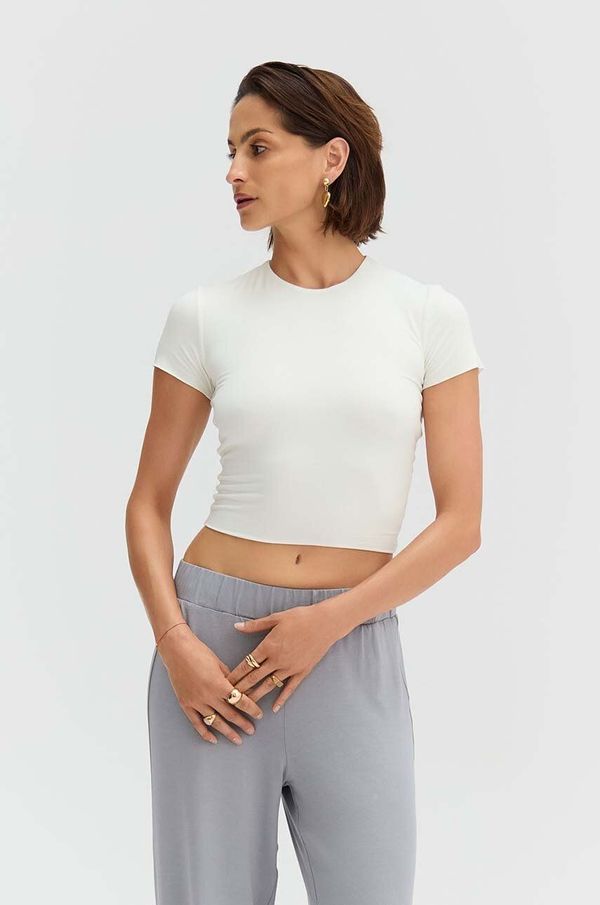 Saint Body Majica Saint Body ženska, bež barva, SB.574