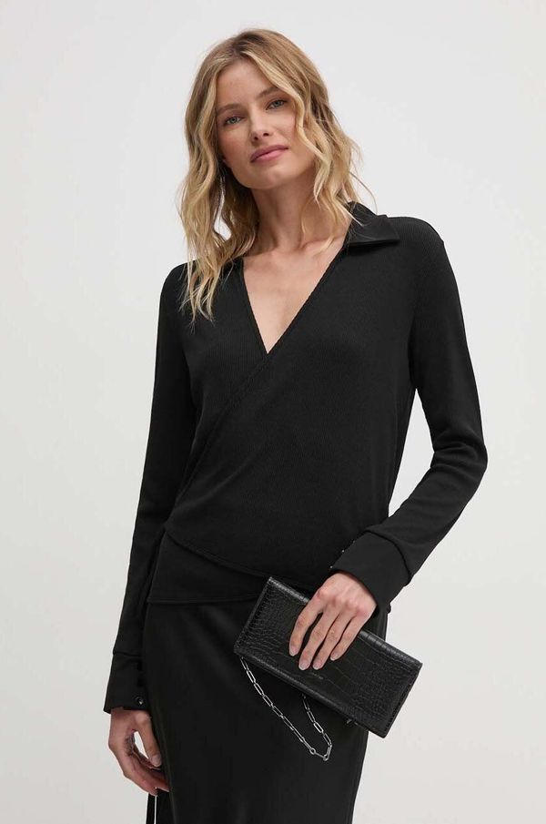 Sisley Majica Sisley ženska, črna barva, 3FTRL400R