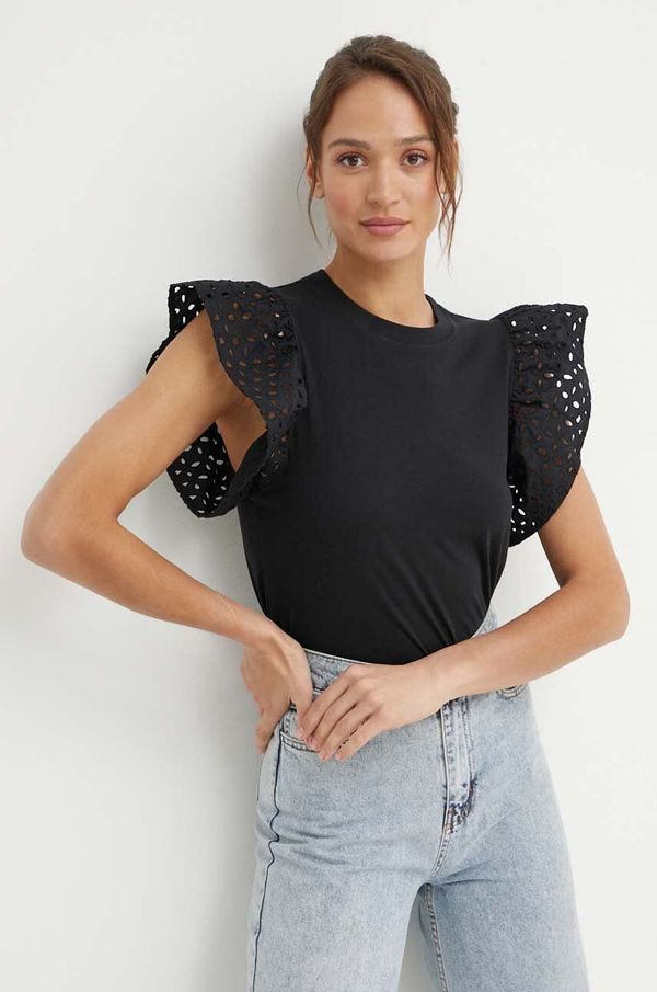 United Colors of Benetton Majica United Colors of Benetton ženska, črna barva