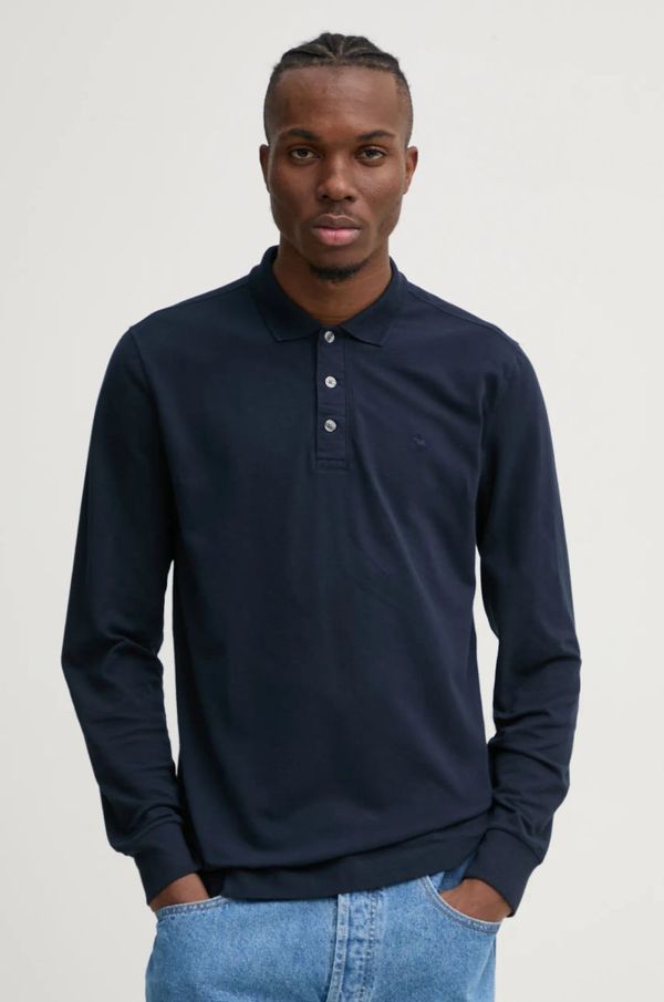 Abercrombie & Fitch Majica z dolgimi rokavi Abercrombie & Fitch moška, mornarsko modra barva, KI124-4549