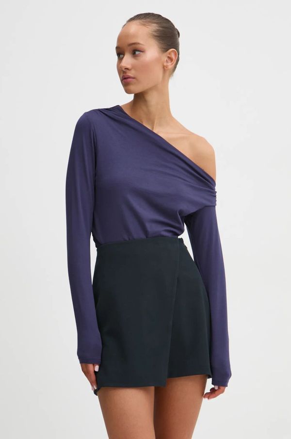 Abercrombie & Fitch Majica z dolgimi rokavi Abercrombie & Fitch ženska, mornarsko modra barva, KI139-3688