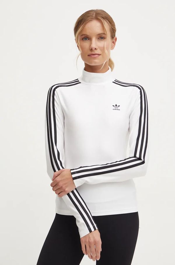 adidas Originals Majica z dolgimi rokavi adidas Originals 3-S Trneck Longsleeve ženska, bež barva, JG1535