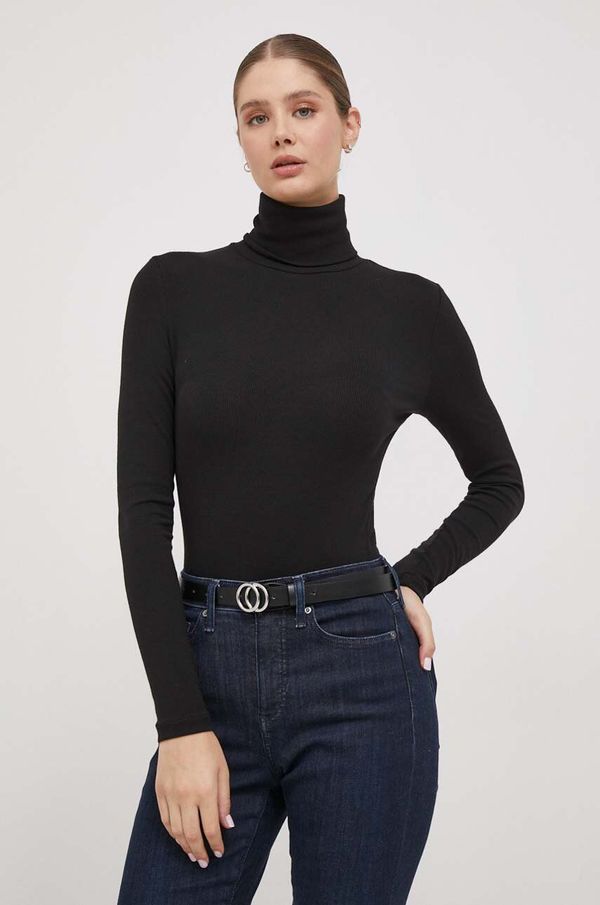 Calvin Klein Majica z dolgimi rokavi Calvin Klein ženski, črna barva