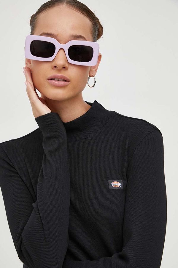 Dickies Majica z dolgimi rokavi Dickies ženski, črna barva