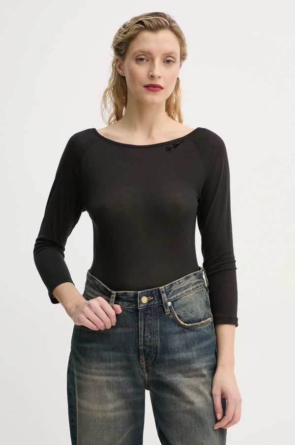 G-Star Raw Majica z dolgimi rokavi G-Star Raw ženska, črna barva, D25065-9297