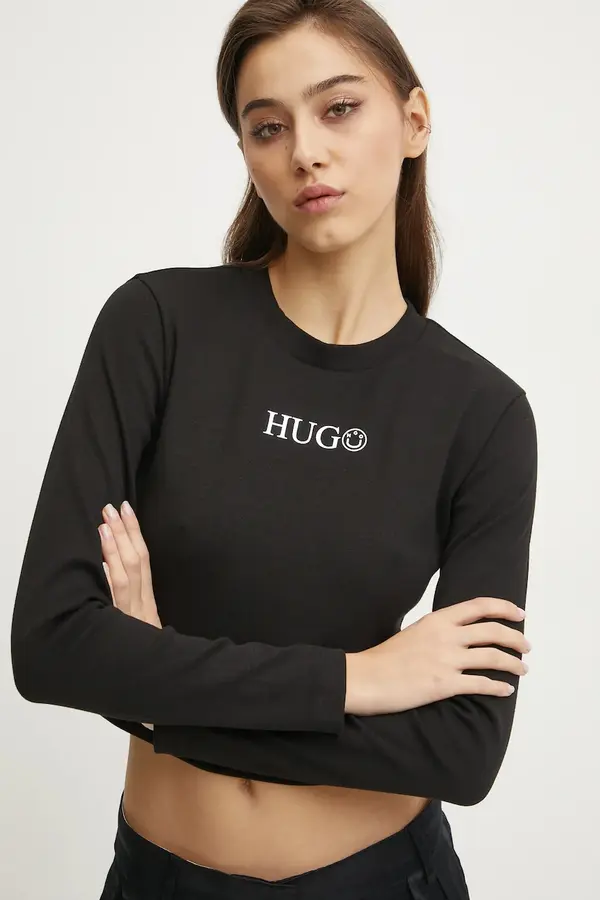 HUGO Blue Majica z dolgimi rokavi Hugo Blue