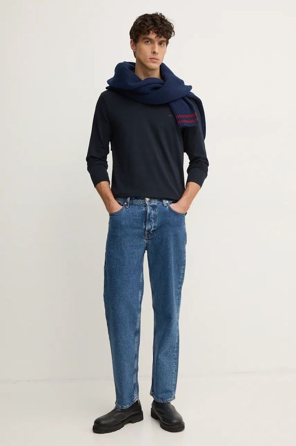 Liu Jo Majica z dolgimi rokavi Liu Jo moška, mornarsko modra barva, QXX013 J4818