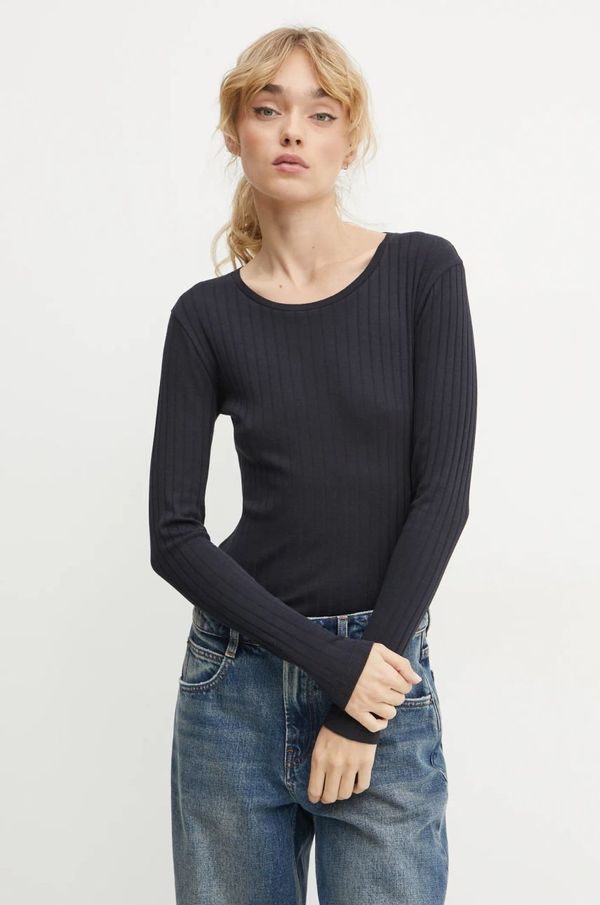 Marc O'Polo Majica z dolgimi rokavi Marc O'Polo ženska, mornarsko modra barva, 500207852063