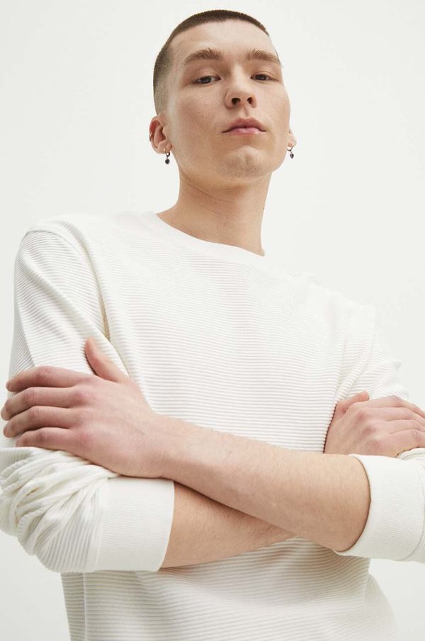 Medicine Majica z dolgimi rokavi Medicine moški, bež barva