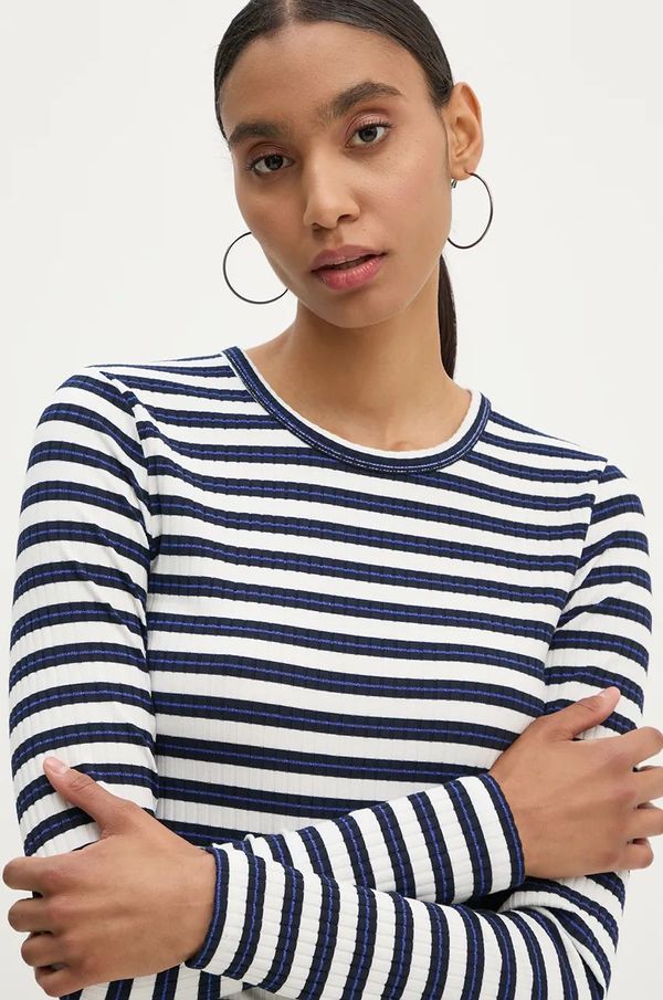 MUNTHE Majica z dolgimi rokavi MUNTHE JOTE ženska, bela barva, 1116.24164