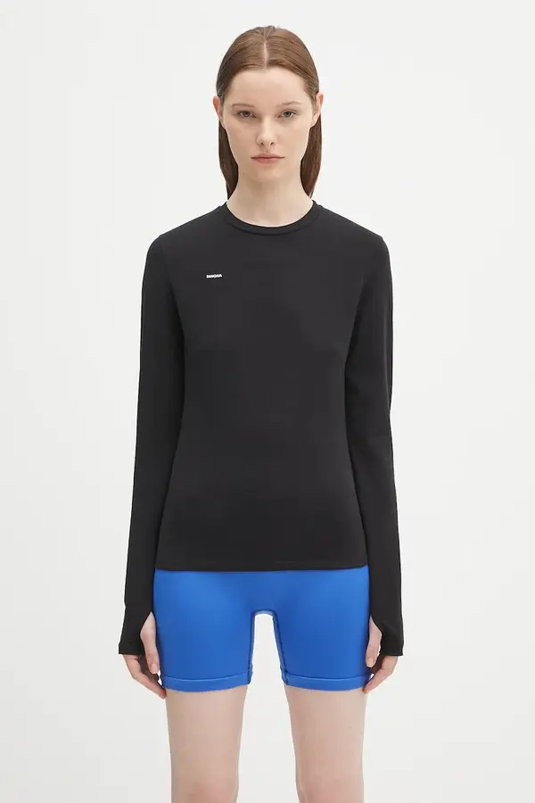 PANGAIA Majica z dolgimi rokavi Pangaia Cotton-Stretch Long-Sleeved Top