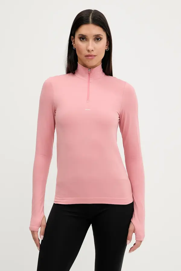 PANGAIA Majica z dolgimi rokavi Pangaia Plant-Stretch Zipped Long Sleeve Top