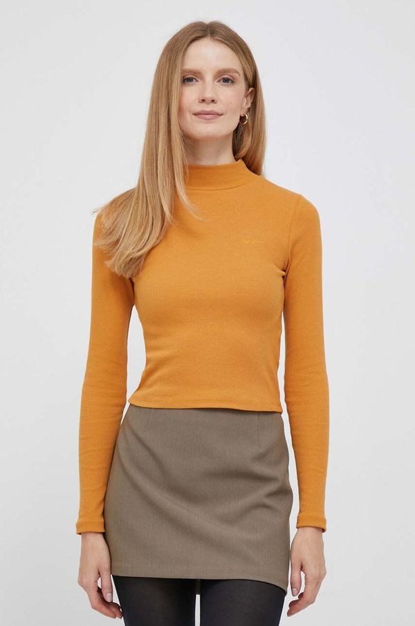 Pepe Jeans Majica z dolgimi rokavi Pepe Jeans Winona Perkins ženska, rumena barva