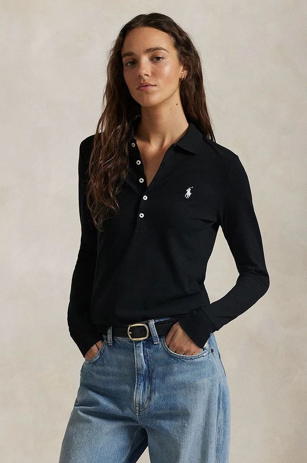 Polo Ralph Lauren Majica z dolgimi rokavi Polo Ralph Lauren ženska, črna barva, 211958949