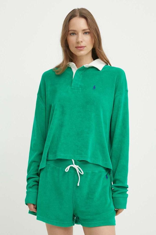 Polo Ralph Lauren Majica z dolgimi rokavi Polo Ralph Lauren ženska, zelena barva, 211936223