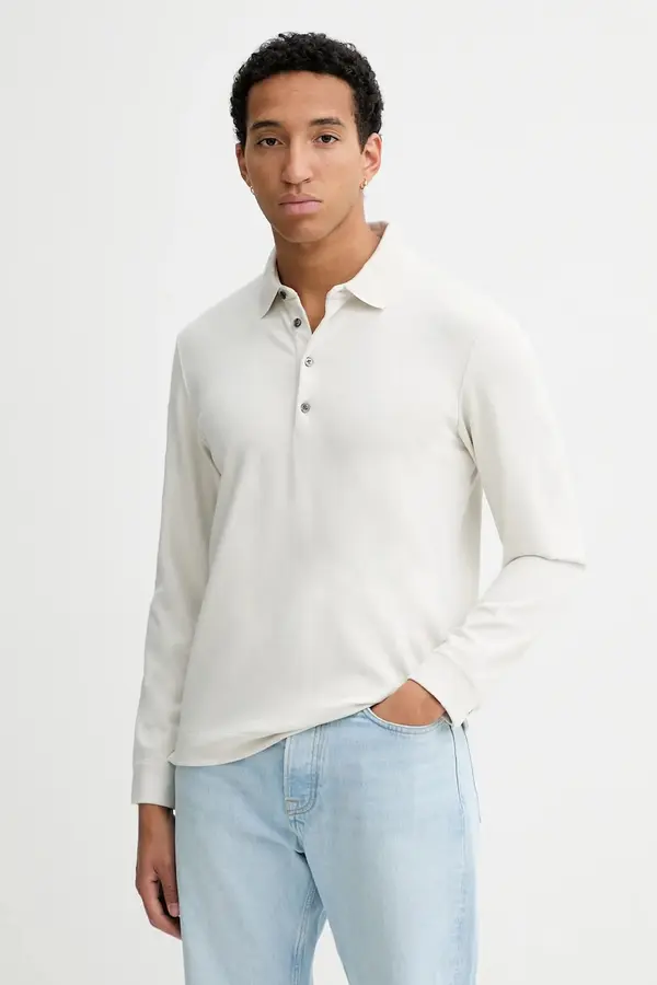 Calvin Klein Majica z dolgimi rokavi s primesjo volne Calvin Klein