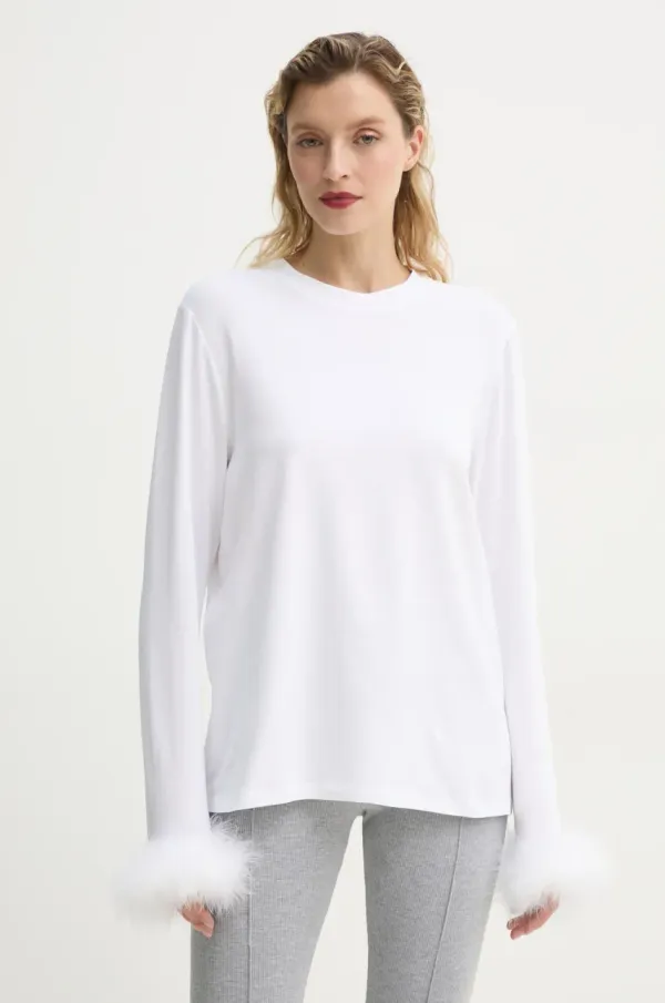 The Sleeper Majica z dolgimi rokavi The Sleeper ženska, bela barva, SLLS08P001F