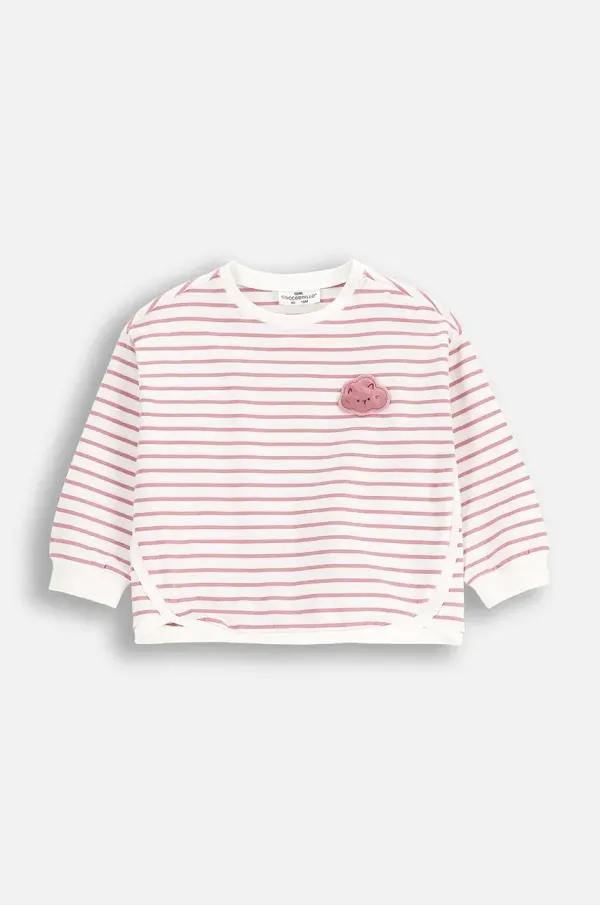 Coccodrillo Majica z dolgimi rokavi za dojenčka Coccodrillo bež barva, DREAM DIARIES GIRL NEWBORN