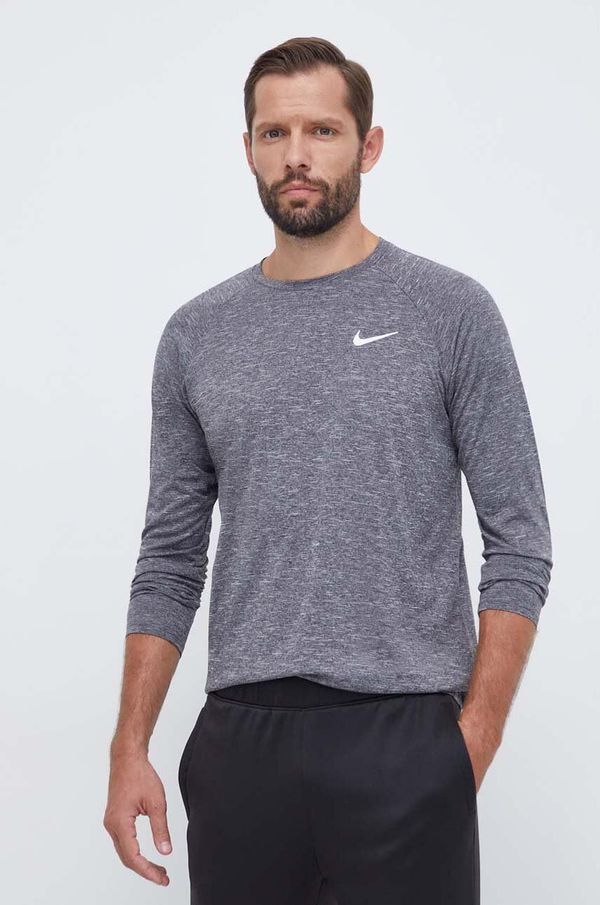 Nike Majica z dolgimi rokavi za vadbo Nike siva barva