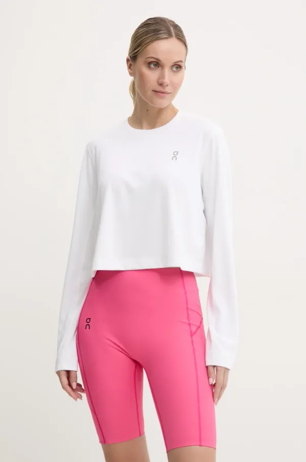 ON Running Majica z dolgimi rokavi za vadbo ON running Active bela barva, 1WE30540069