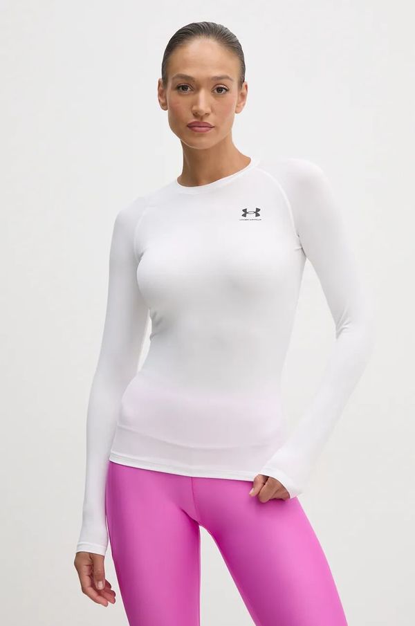 Under Armour Majica z dolgimi rokavi za vadbo Under Armour HG Authentics Compression bela barva, 1365459