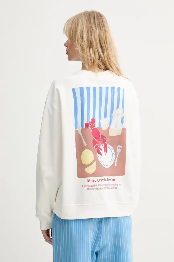 Marc O'Polo Marc O'Polo Oversize pulover ženski bombažen