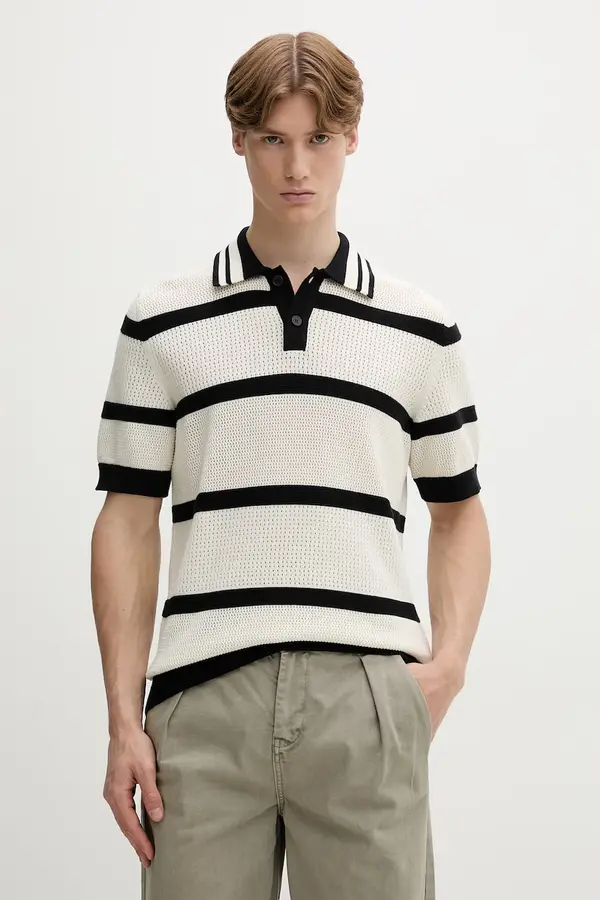 Marc O'Polo Marc O'Polo pletena polo majica moška bombažna