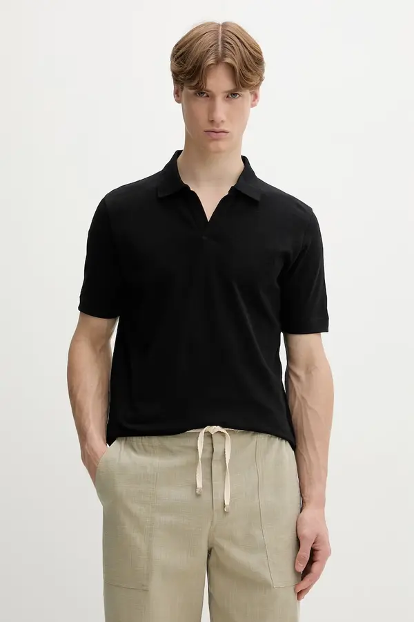 Marc O'Polo Marc O'Polo polo majica moška z dodatkom lanu